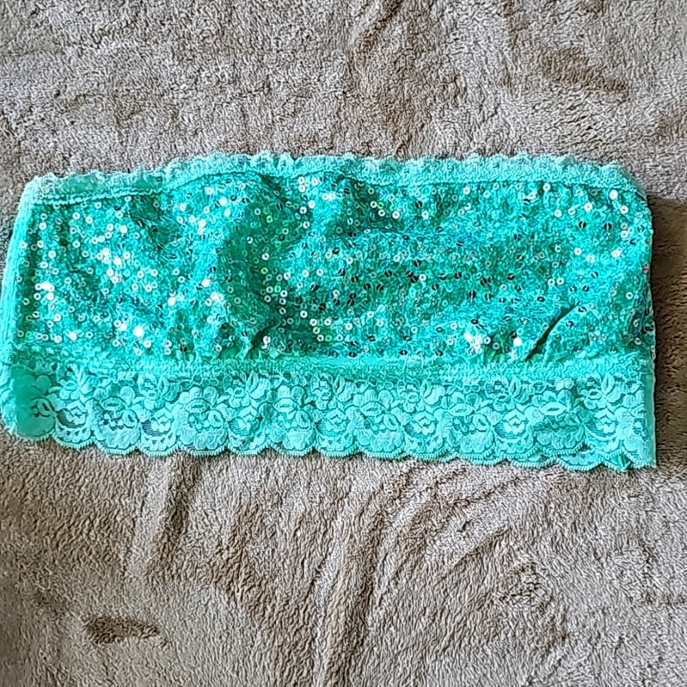 NWT VS pink sequins bandeau